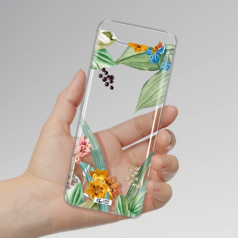 Summer Flower Vector Samsung A80 Clear TPU Case
