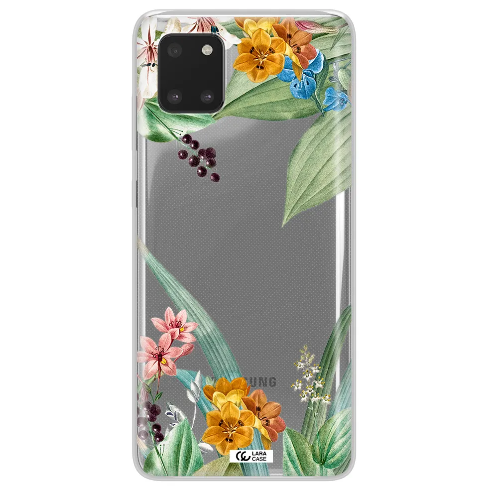 Summer Flower Vector Samsung A81 Clear TPU Case
