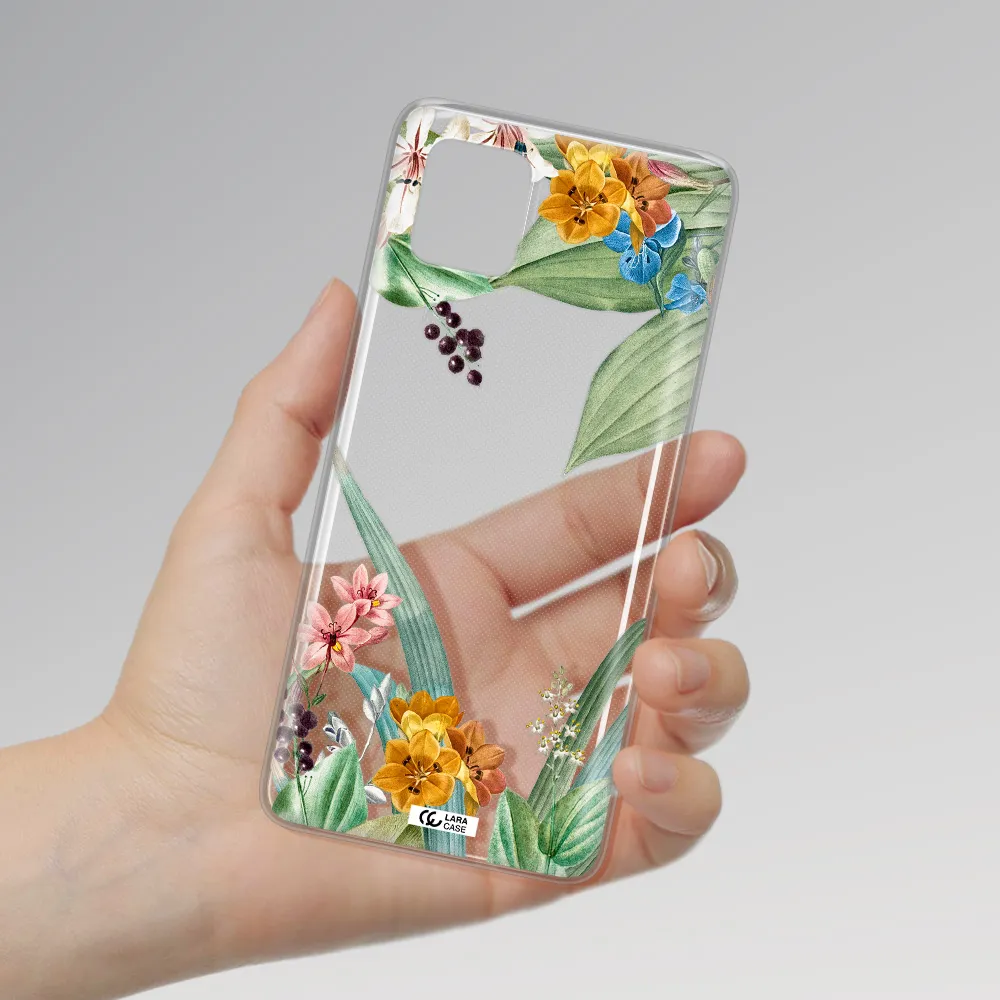 Summer Flower Vector Samsung A81 Clear TPU Case