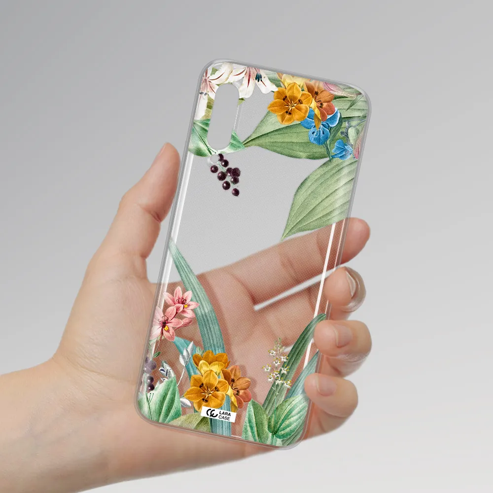 Summer Flower Vector Samsung A90 Clear TPU Case