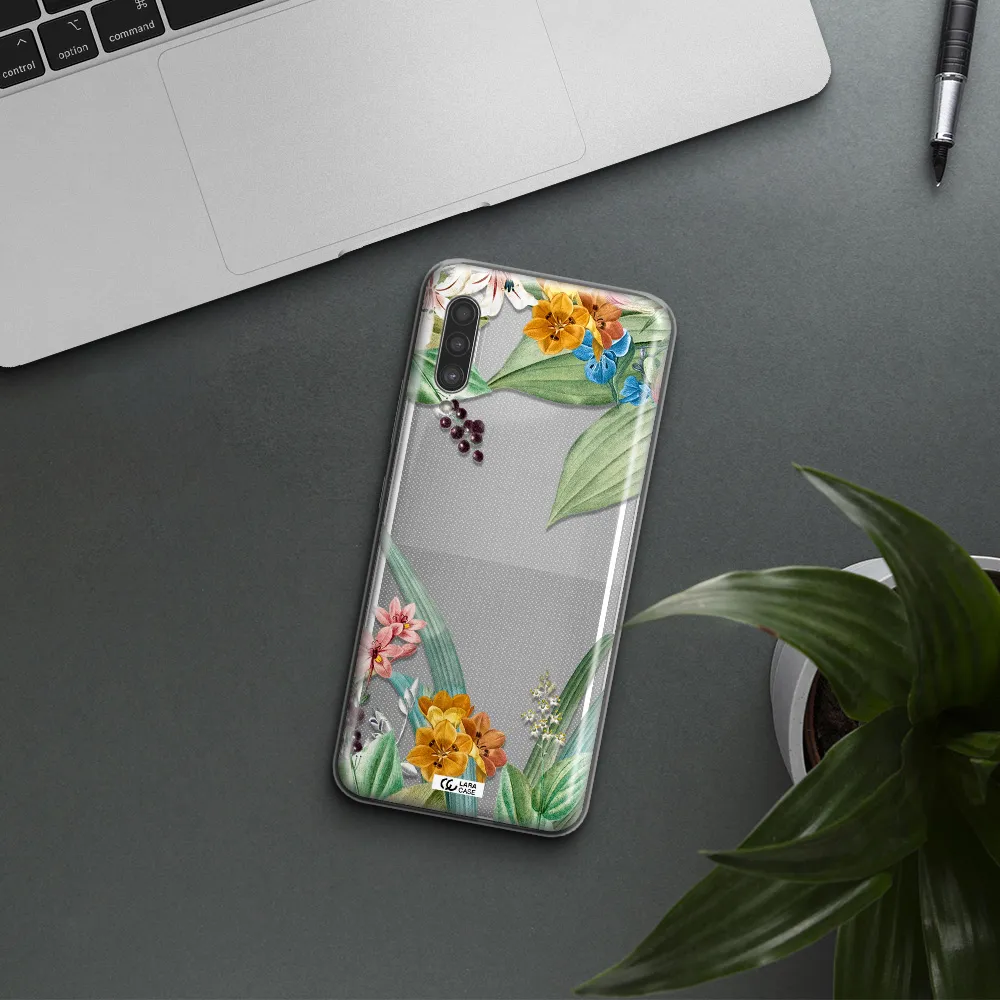 Summer Flower Vector Samsung A90 Clear TPU Case