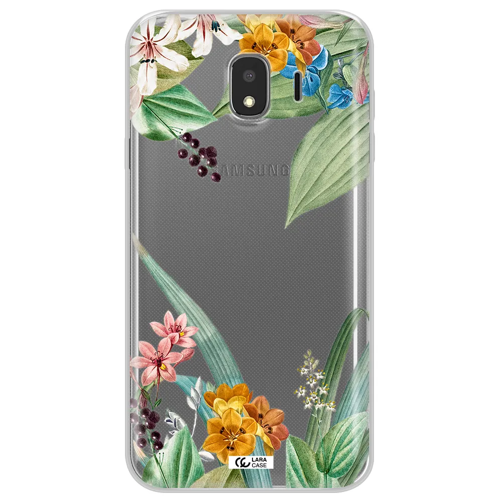 Summer Flower Vector Samsung J4 Clear TPU Case