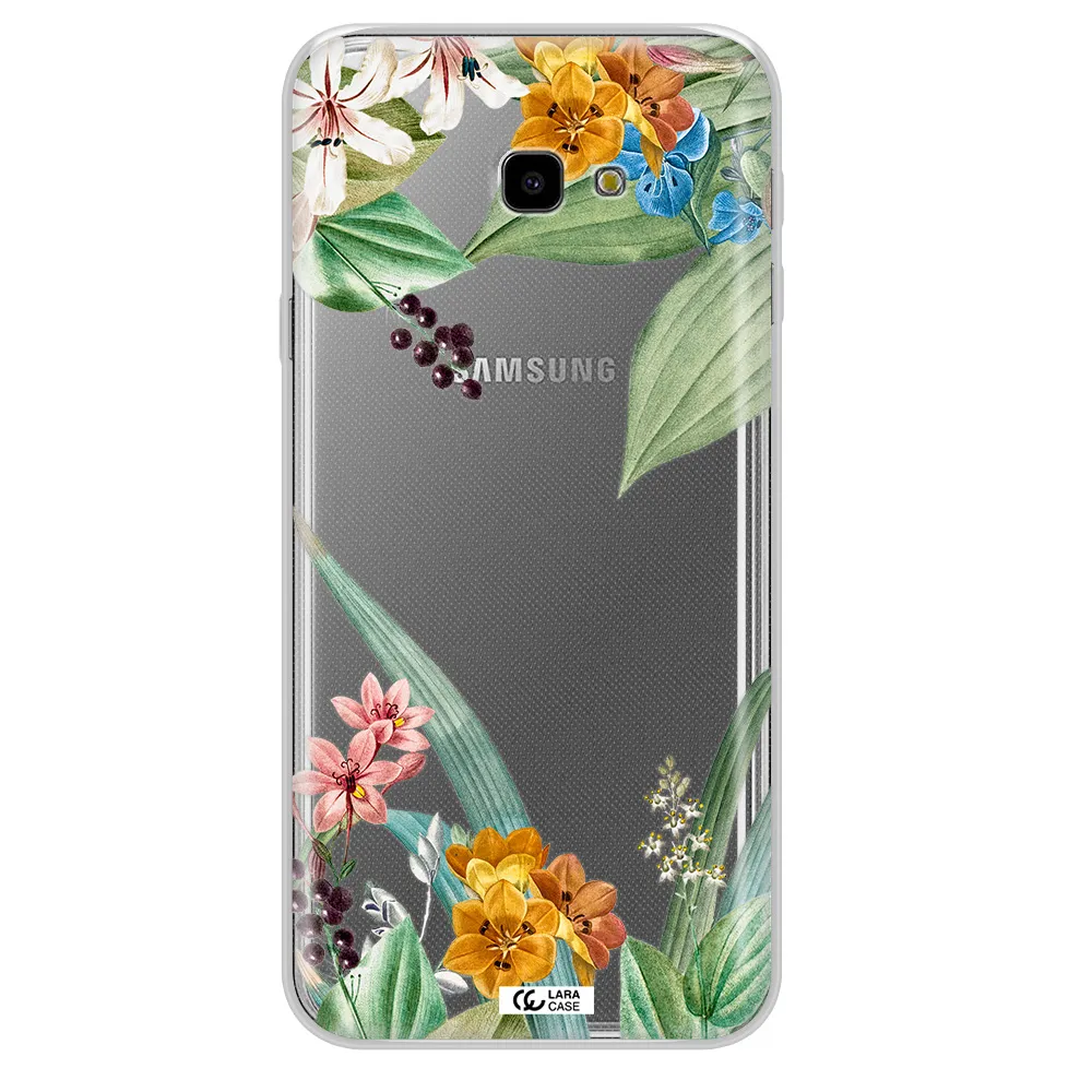 Summer Flower Vector Samsung J4 Plus Clear TPU Case