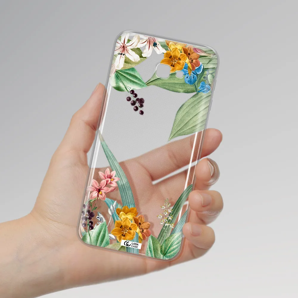 Summer Flower Vector Samsung J4 Plus Clear TPU Case