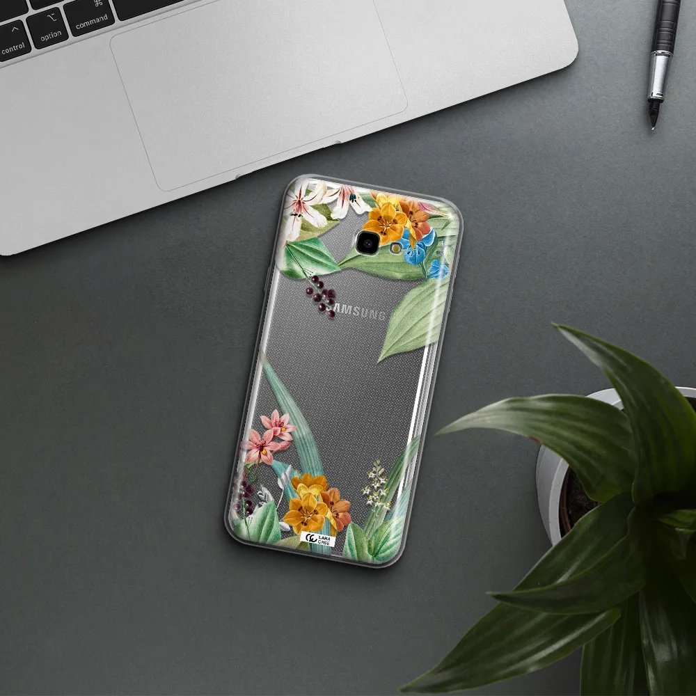 Summer Flower Vector Samsung J4 Plus Clear TPU Case