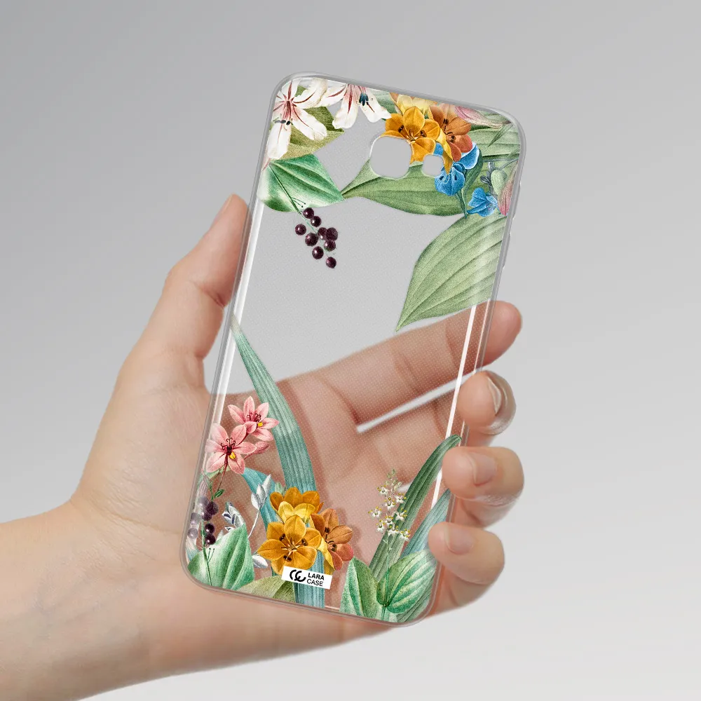 Summer Flower Vector Samsung J5 Prime Clear TPU Case