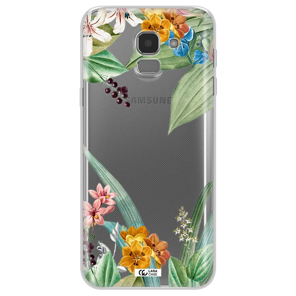 Summer Flower Vector Samsung J6 Clear TPU Case