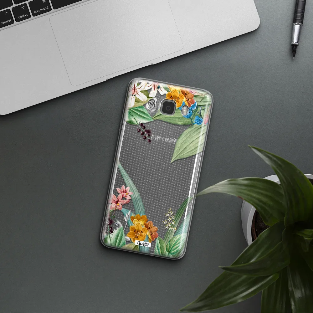 Summer Flower Vector Samsung J7 2016 Clear TPU Case