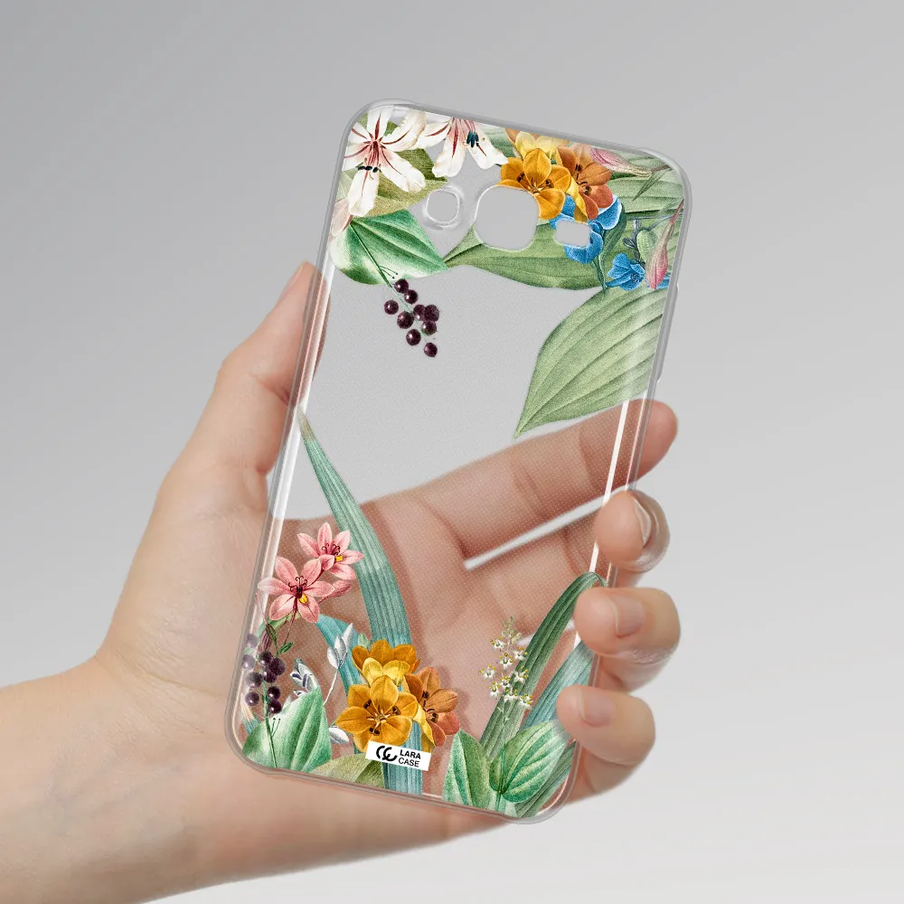 Summer Flower Vector Samsung J7 Core Clear TPU Case
