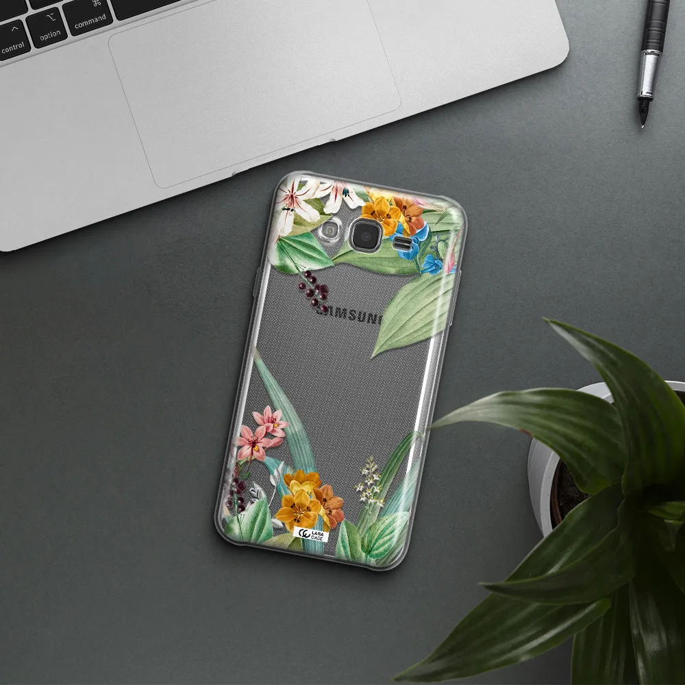 Summer Flower Vector Samsung J7 Core Clear TPU Case