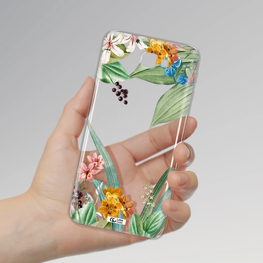 Summer Flower Vector Samsung J7 Prim Clear TPU Case
