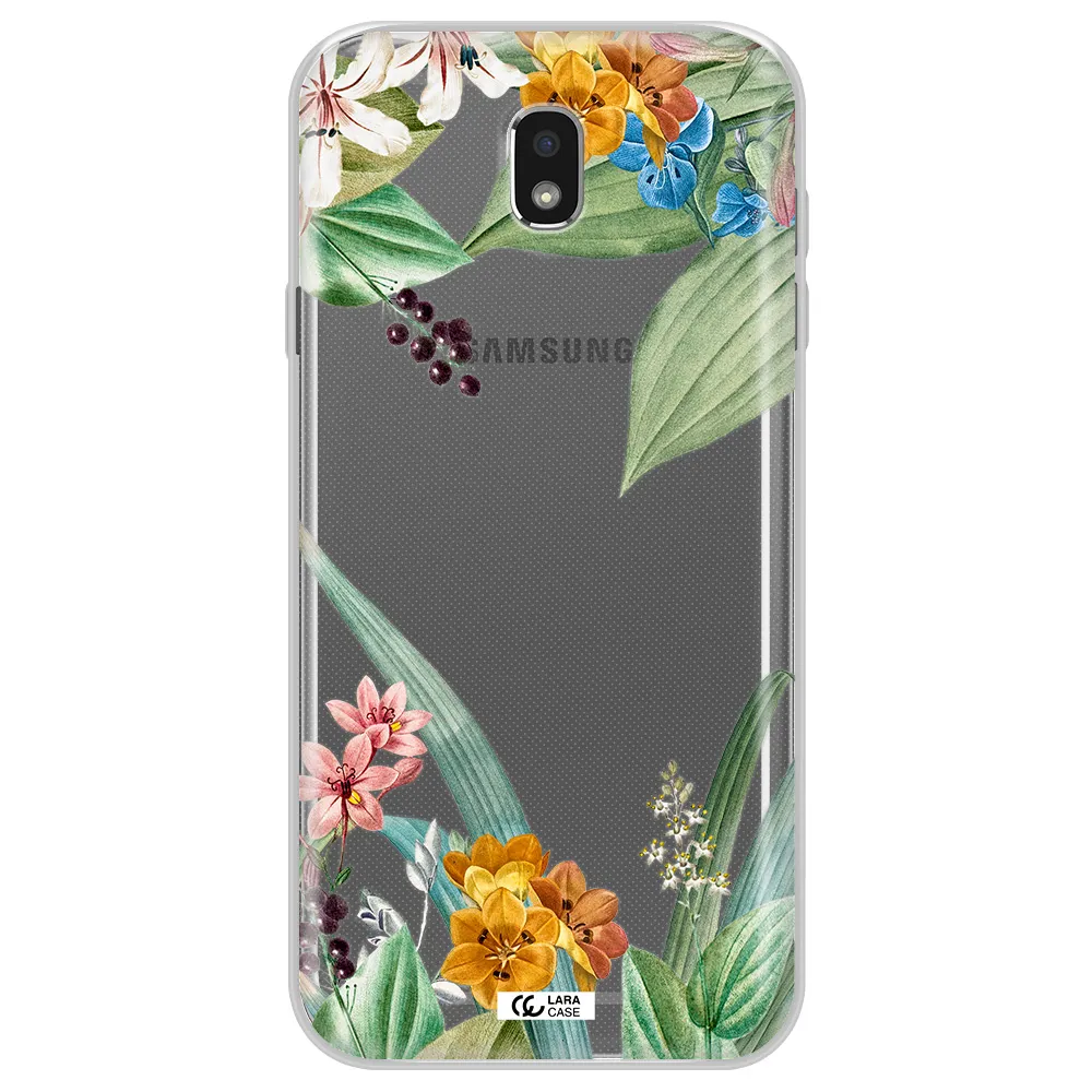 Summer Flower Vector Samsung J7 Pro Clear TPU Case