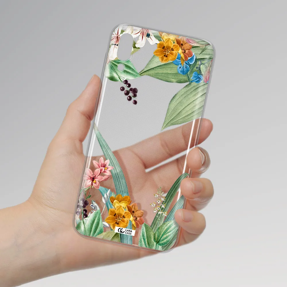 Summer Flower Vector Samsung M10 Clear TPU Case