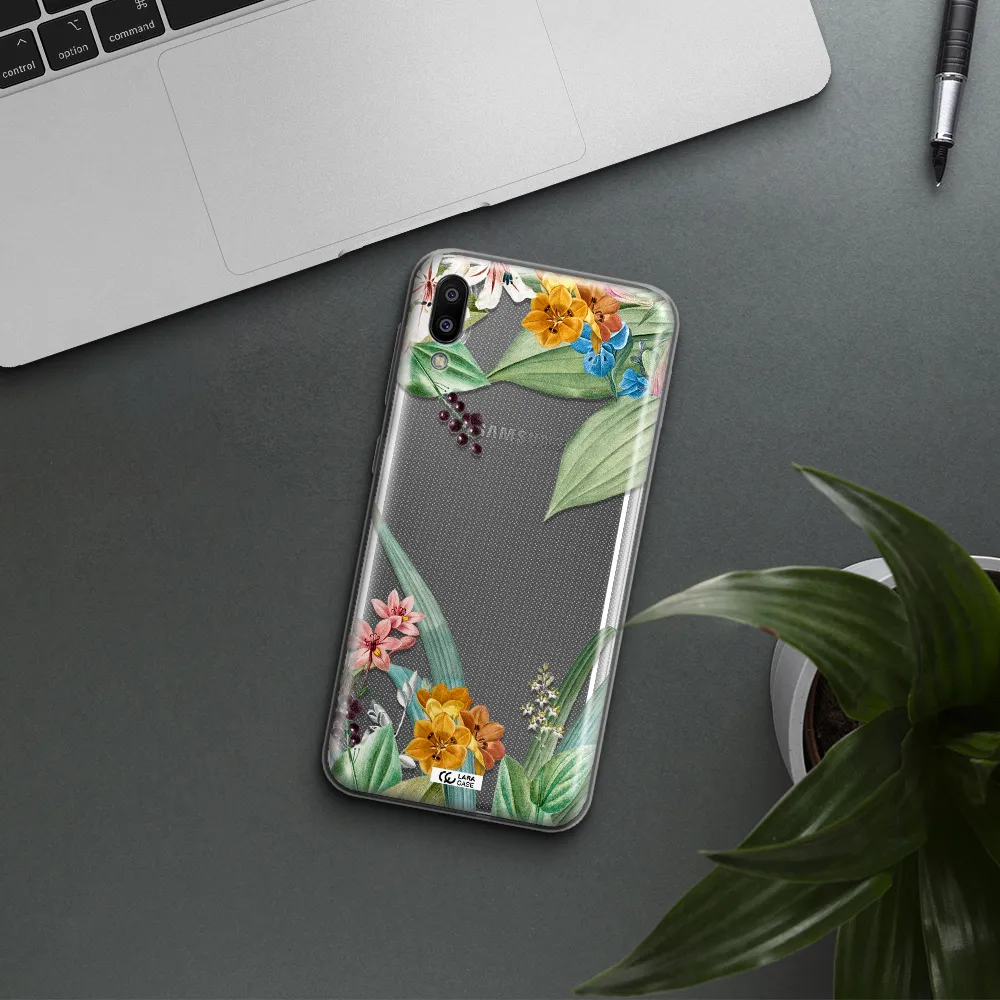 Summer Flower Vector Samsung M10 Clear TPU Case
