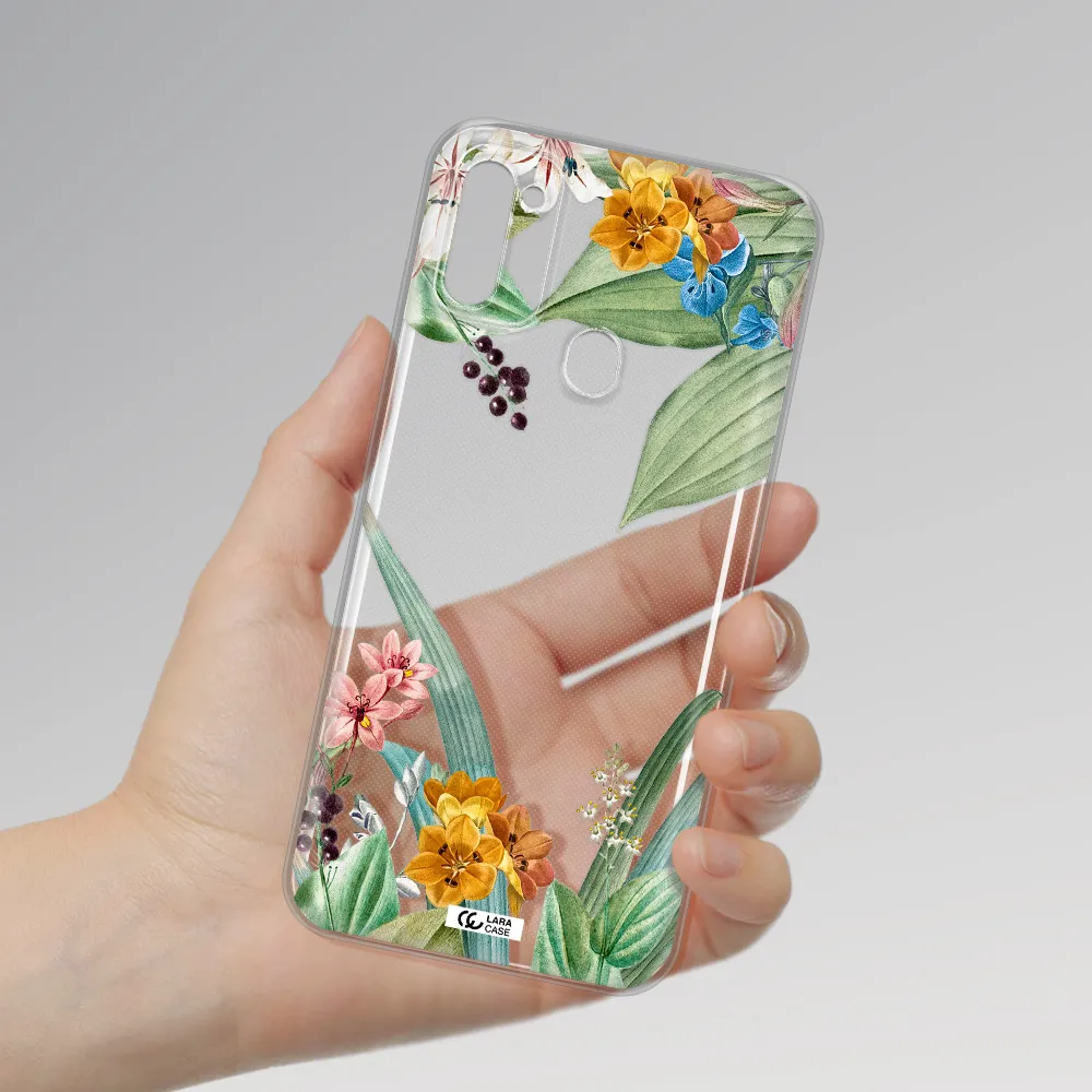 Summer Flower Vector Samsung M11 Clear TPU Case