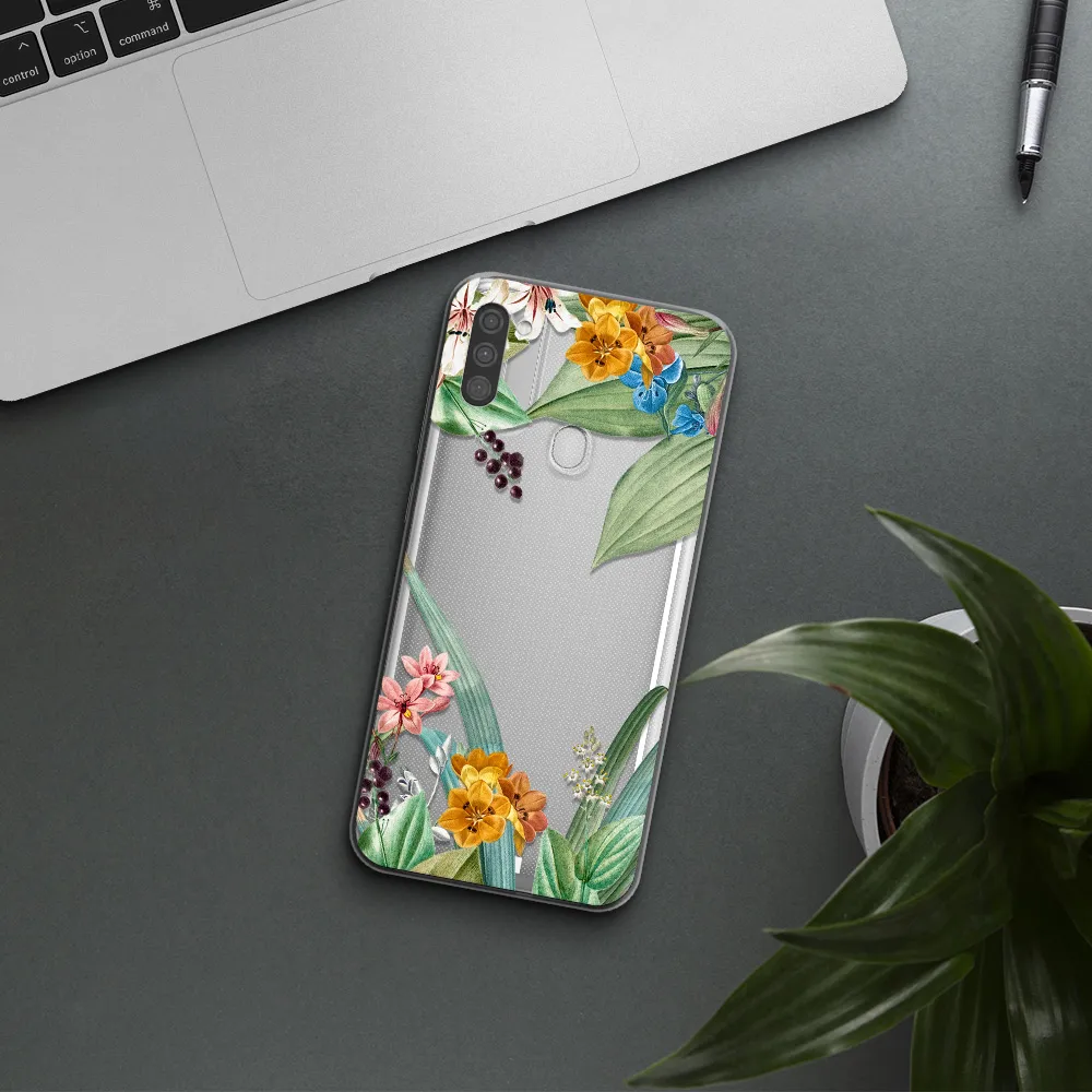 Summer Flower Vector Samsung M11 Clear TPU Case