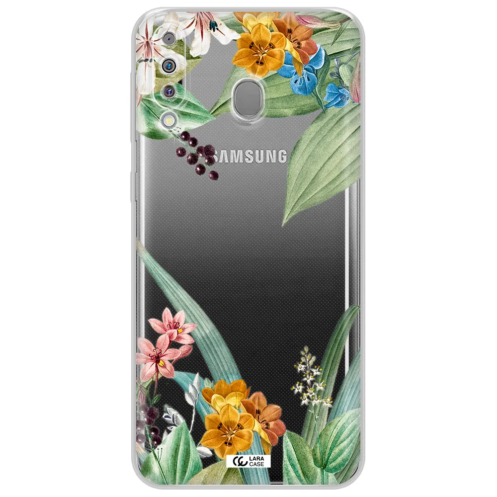 Summer Flower Vector Samsung M30 Clear TPU Case