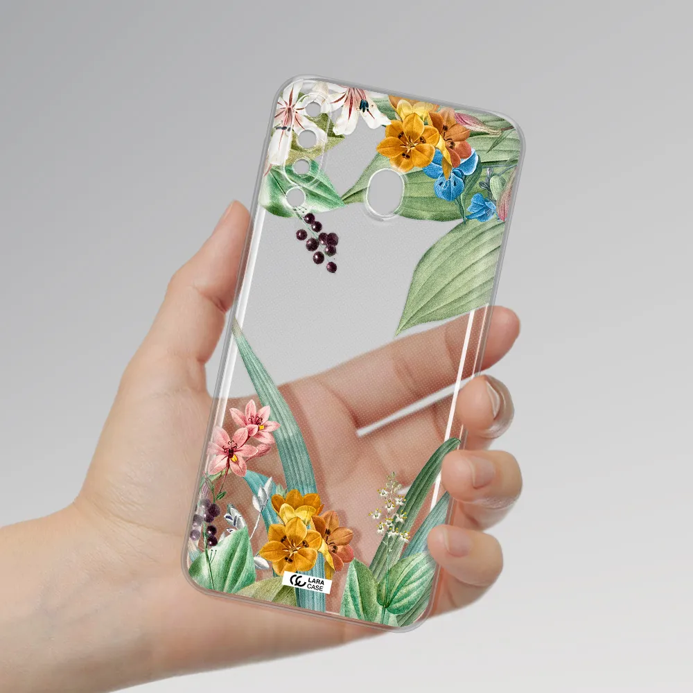 Summer Flower Vector Samsung M30 Clear TPU Case
