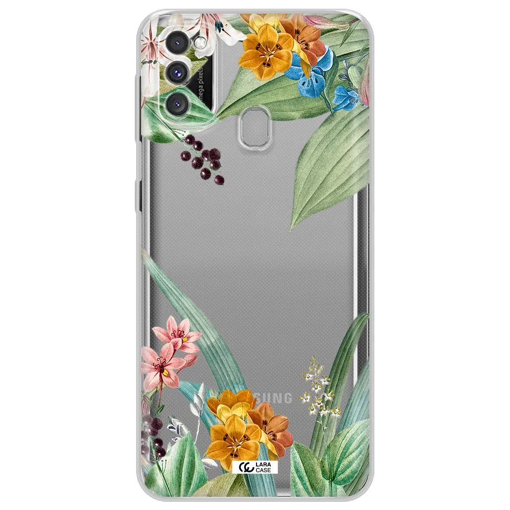 Summer Flower Vector Samsung M30S Clear TPU Case