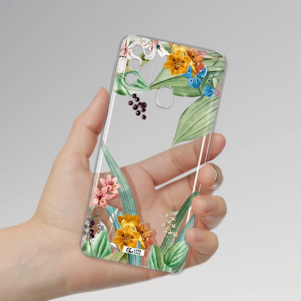 Summer Flower Vector Samsung M30S Clear TPU Case