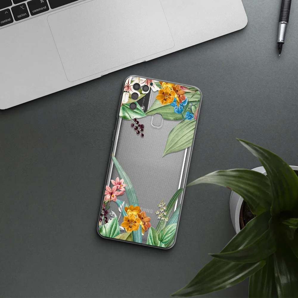 Summer Flower Vector Samsung M31 Clear TPU Case