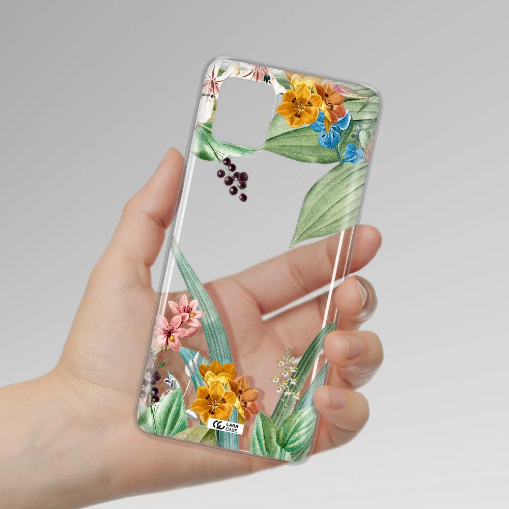 Summer Flower Vector Samsung Note 10 Lite Clear TPU Case