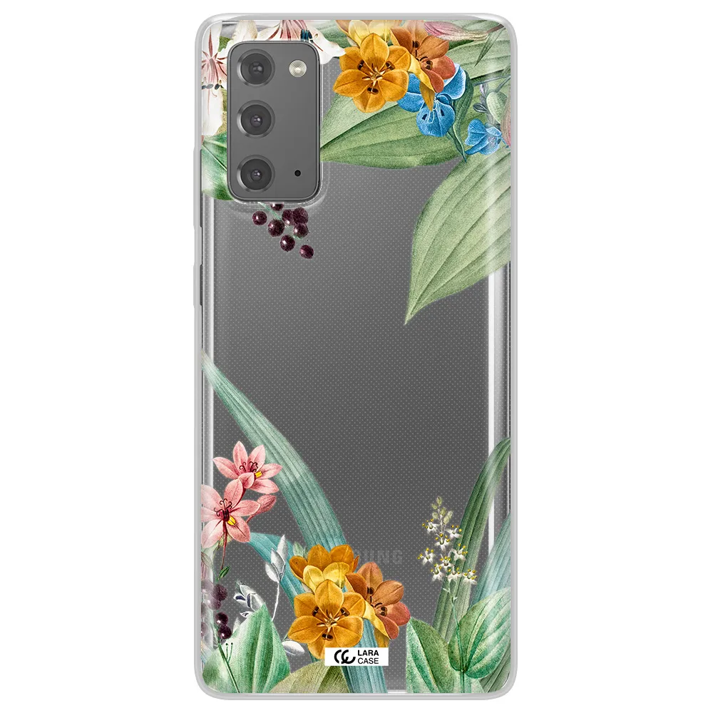Summer Flower Vector Samsung Note 20 Clear TPU Case