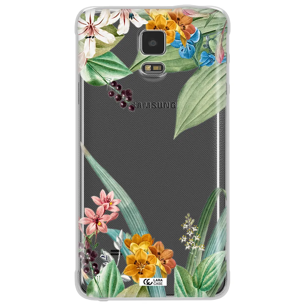 Summer Flower Vector Samsung Note 4 Clear TPU Case