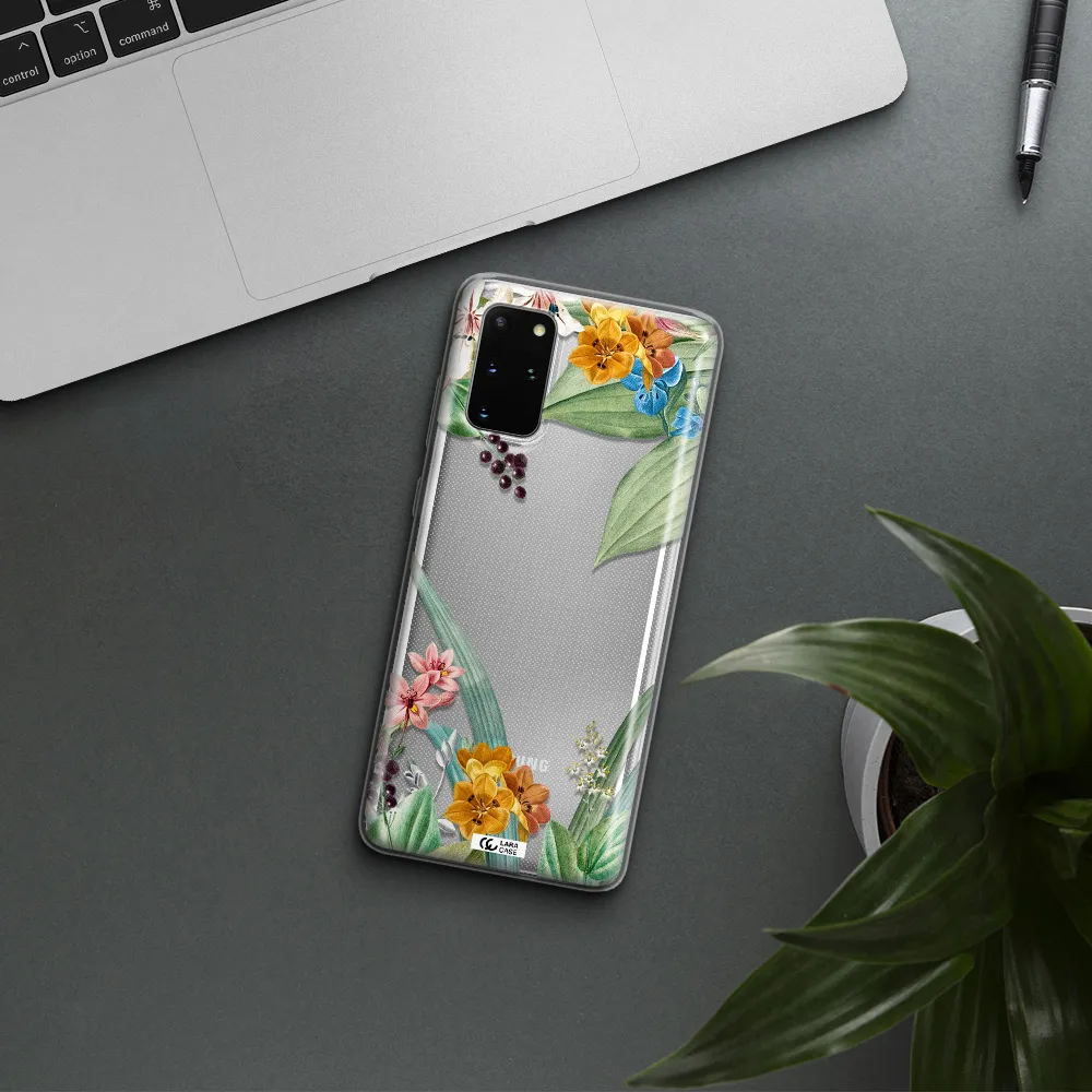 Summer Flower Vector Samsung S 20 Plus Clear TPU Case