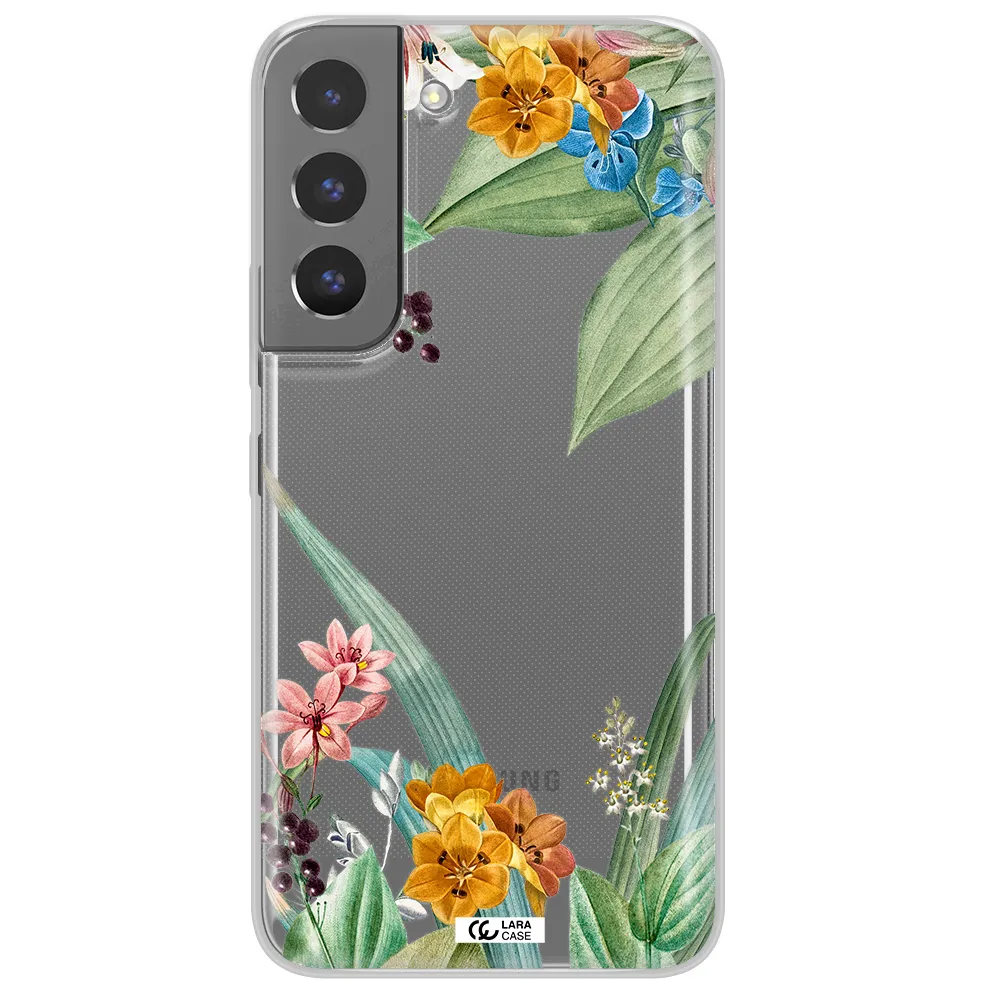 Summer Flower Vector Samsung S 22 Clear TPU Case