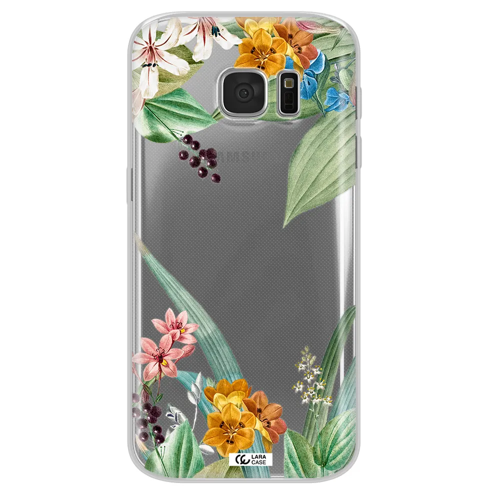 Summer Flower Vector Samsung S 7 Clear TPU Case