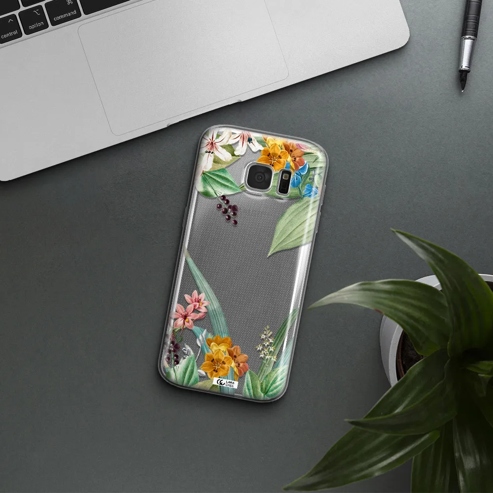 Summer Flower Vector Samsung S 7 Clear TPU Case