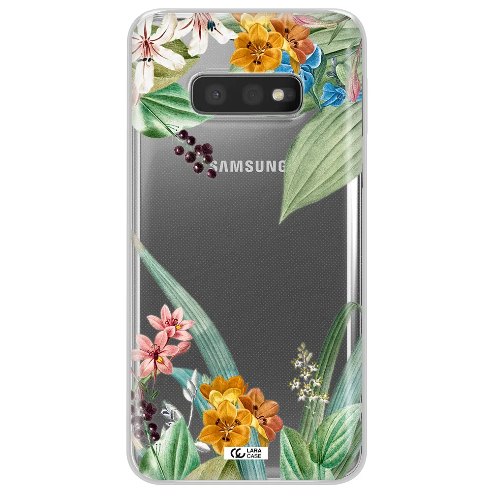Summer Flower Vector Samsung S10e Clear TPU Case