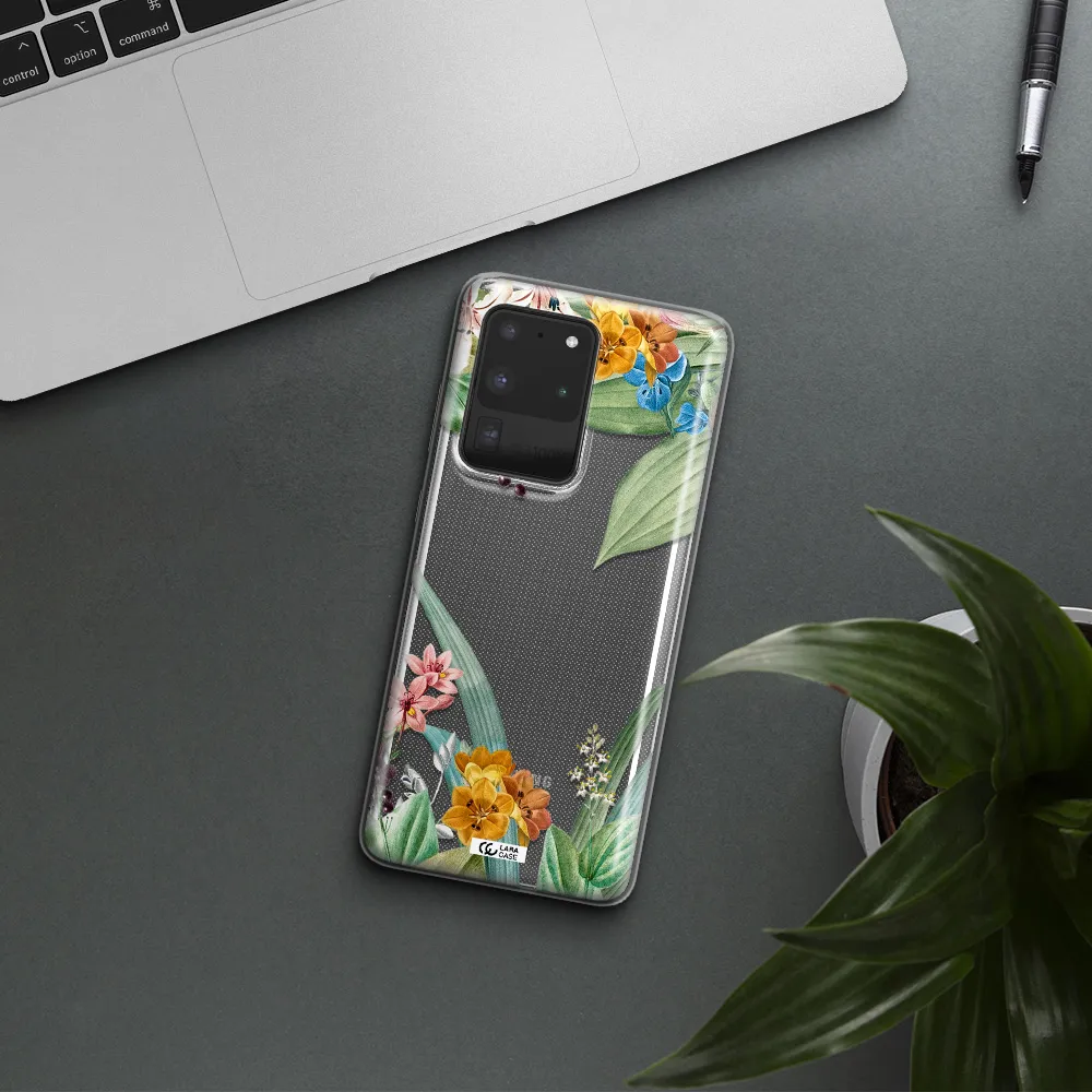 Summer Flower Vector Samsung S20 Ultra Clear TPU Case