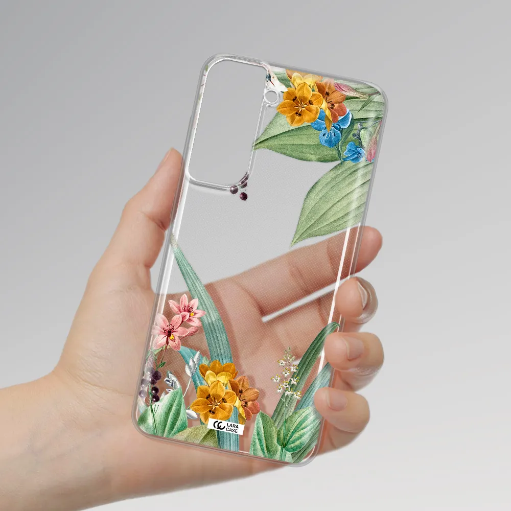 Summer Flower Vector Samsung S21 Fe Clear Tpu Case