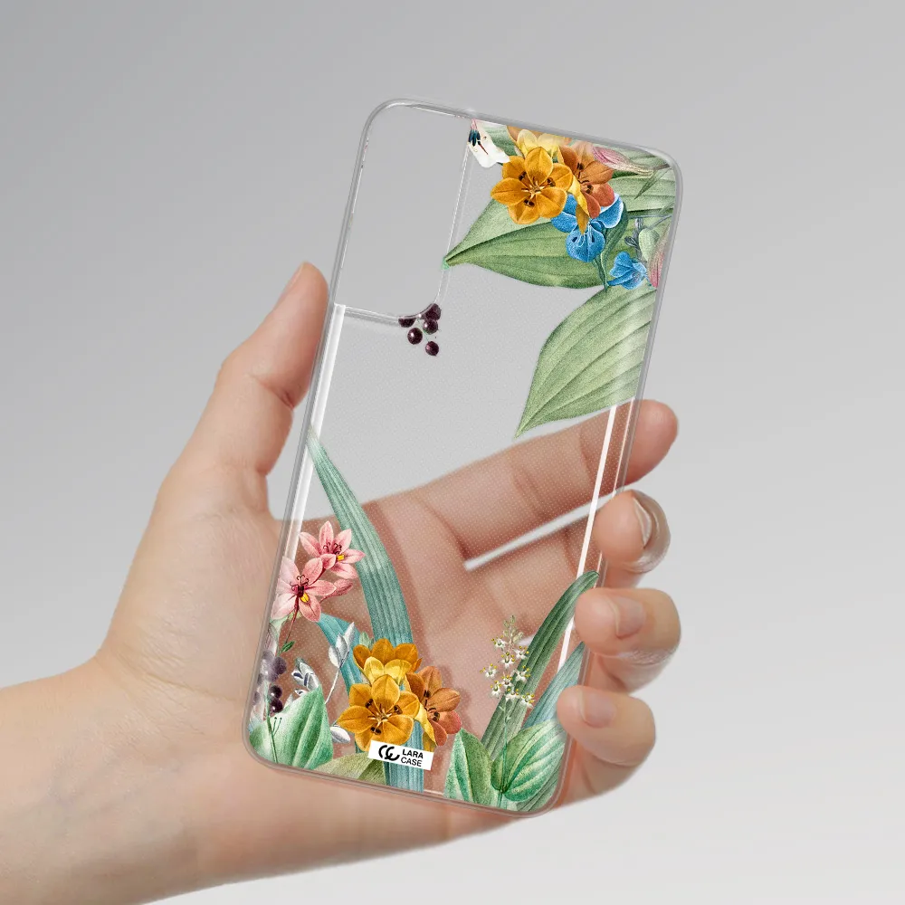 Summer Flower Vector Samsung S21 Plus Clear TPU Case