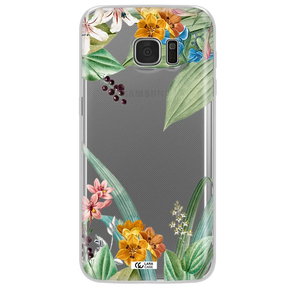 Summer Flower Vector Samsung S7 Edge Clear TPU Case