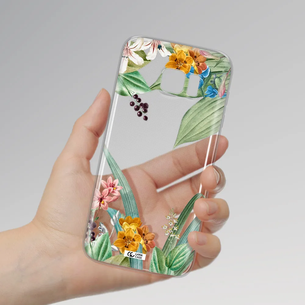 Summer Flower Vector Samsung S7 Edge Clear TPU Case