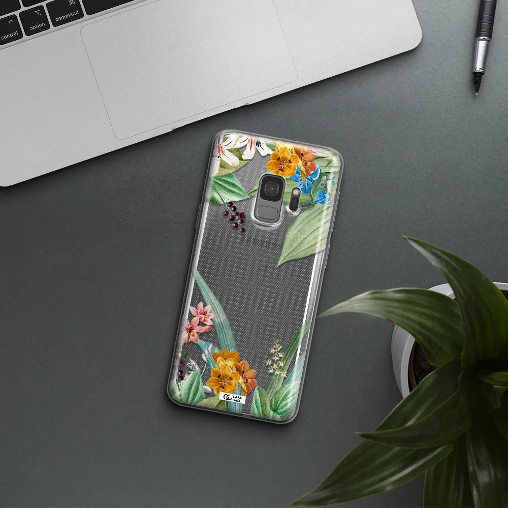 Summer Flower Vector Samsung S9 Clear TPU Case
