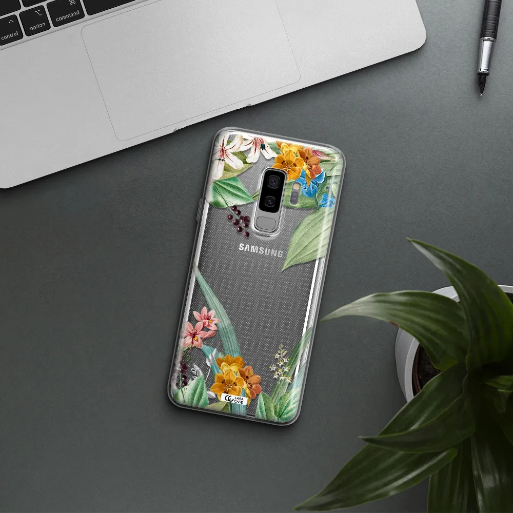 Summer Flower Vector Samsung S9 Plus Clear TPU Case