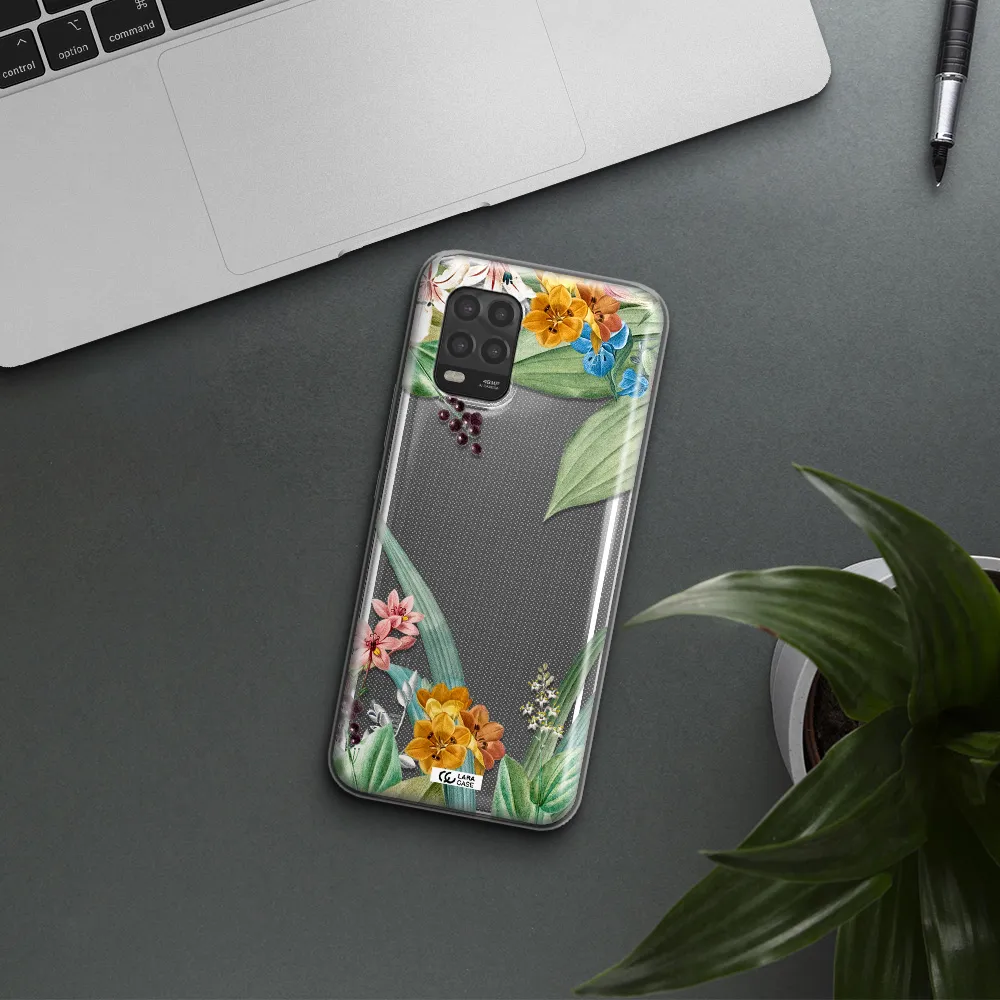 Summer Flower Vector Xiaomi Mi 10 Lite Clear TPU Case