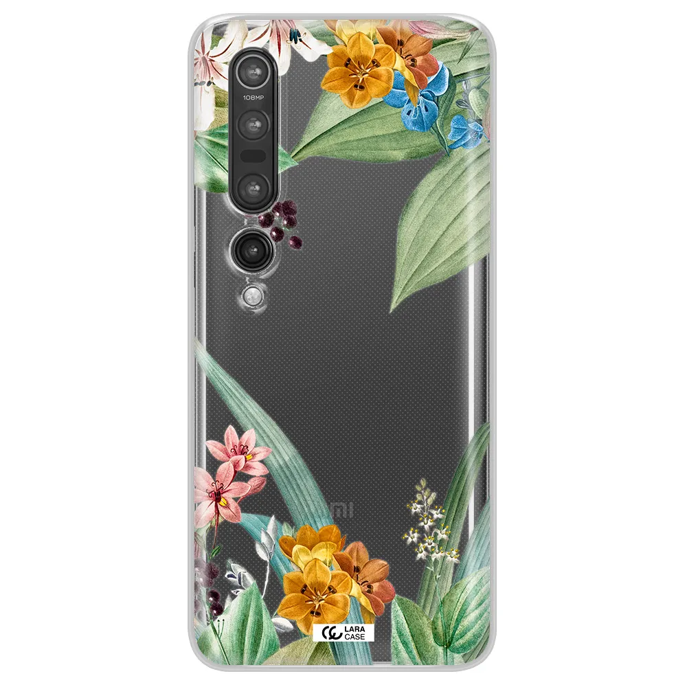 Summer Flower Vector Xiaomi Mi 10 Pro Clear TPU Case