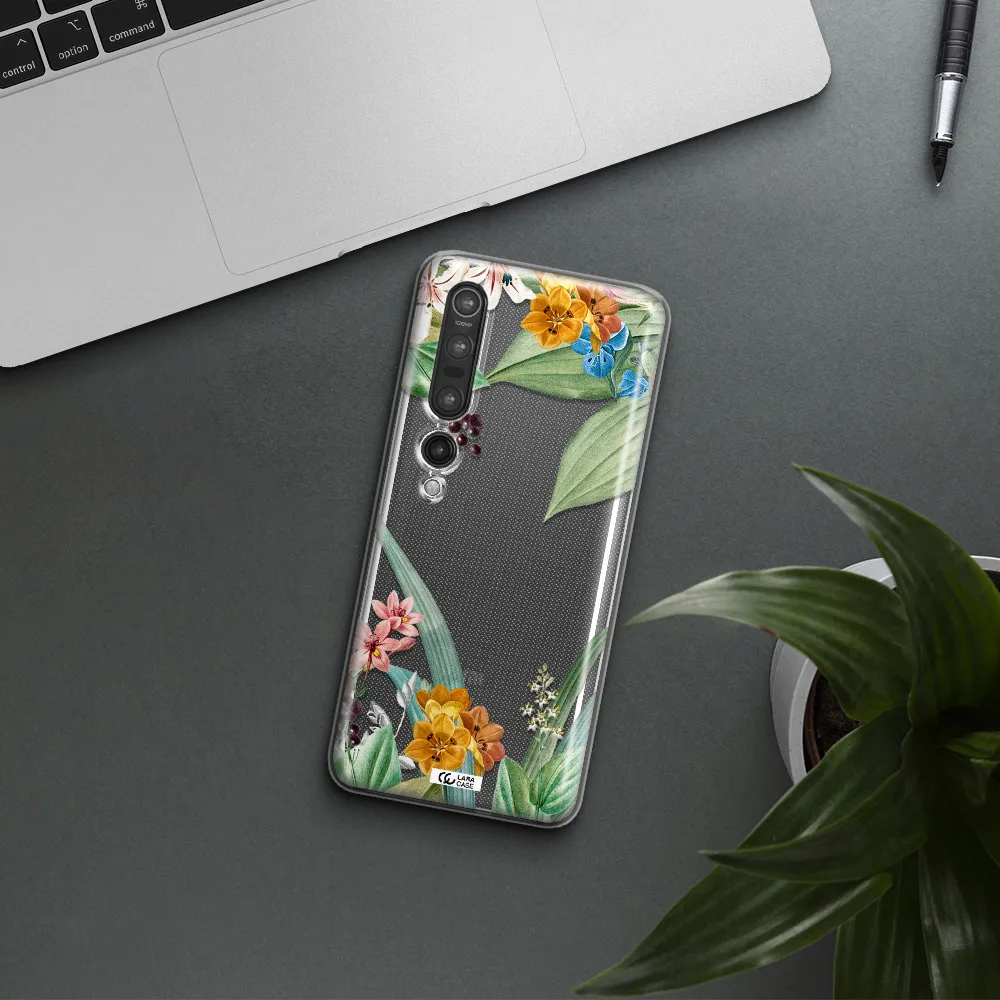 Summer Flower Vector Xiaomi Mi 10 Pro Clear TPU Case