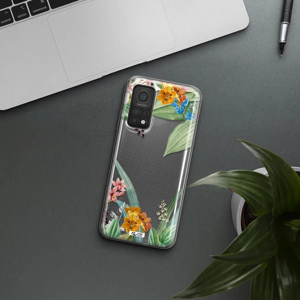 Summer Flower Vector Xiaomi Mi 10T Clear TPU Case