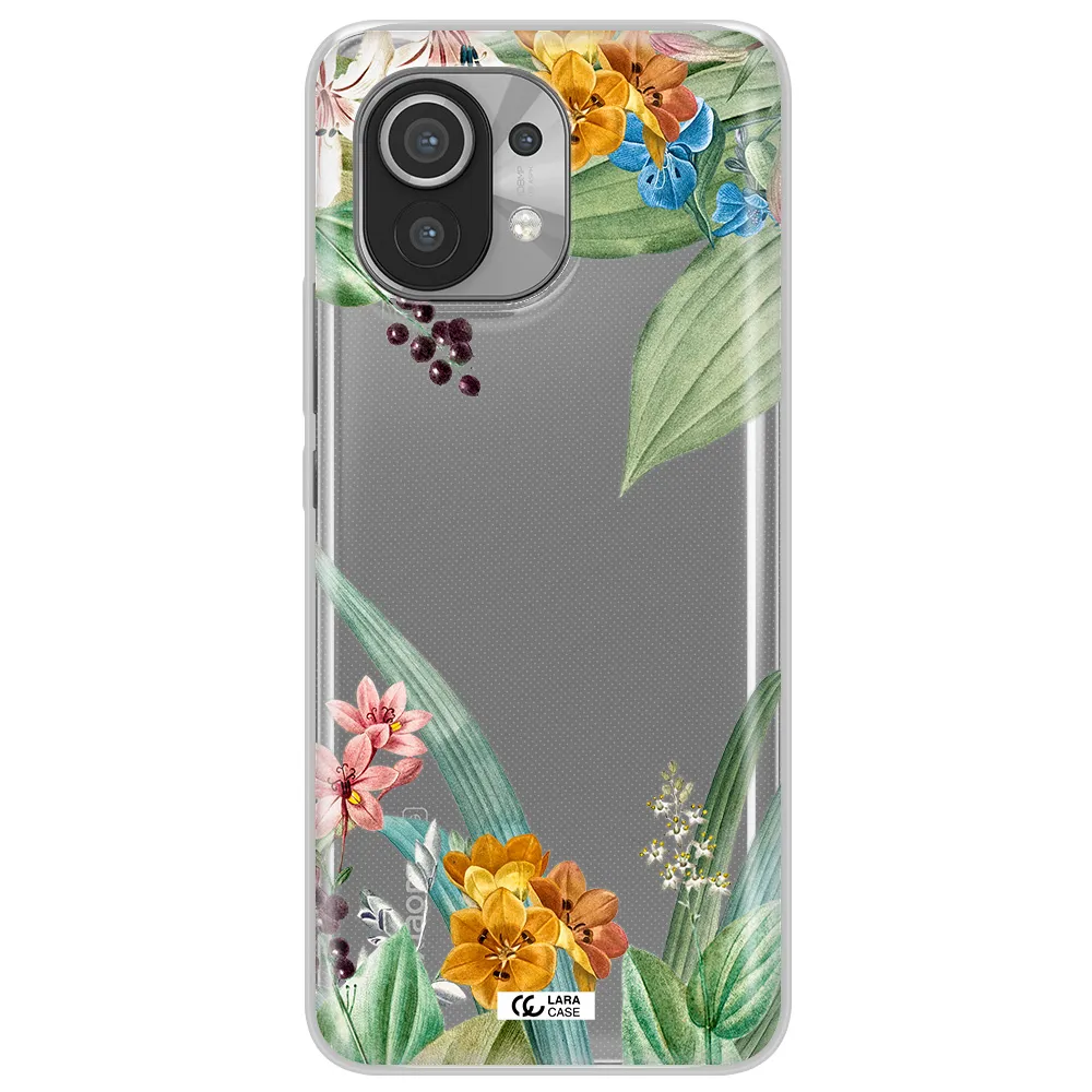 Summer Flower Vector Xiaomi Mi 11 Clear TPU Case
