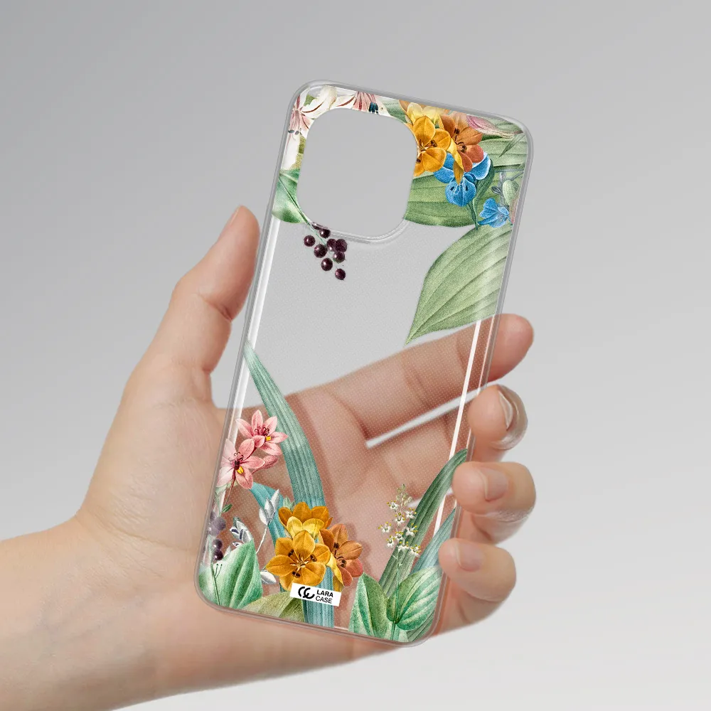 Summer Flower Vector Xiaomi Mi 11 Clear TPU Case