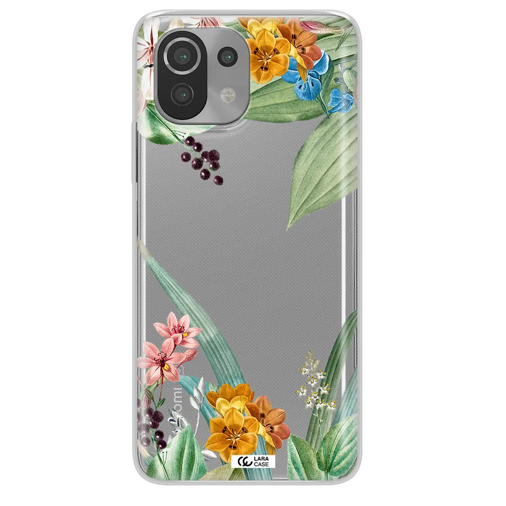 Summer Flower Vector Xiaomi Mi 11 Lite Clear TPU Case