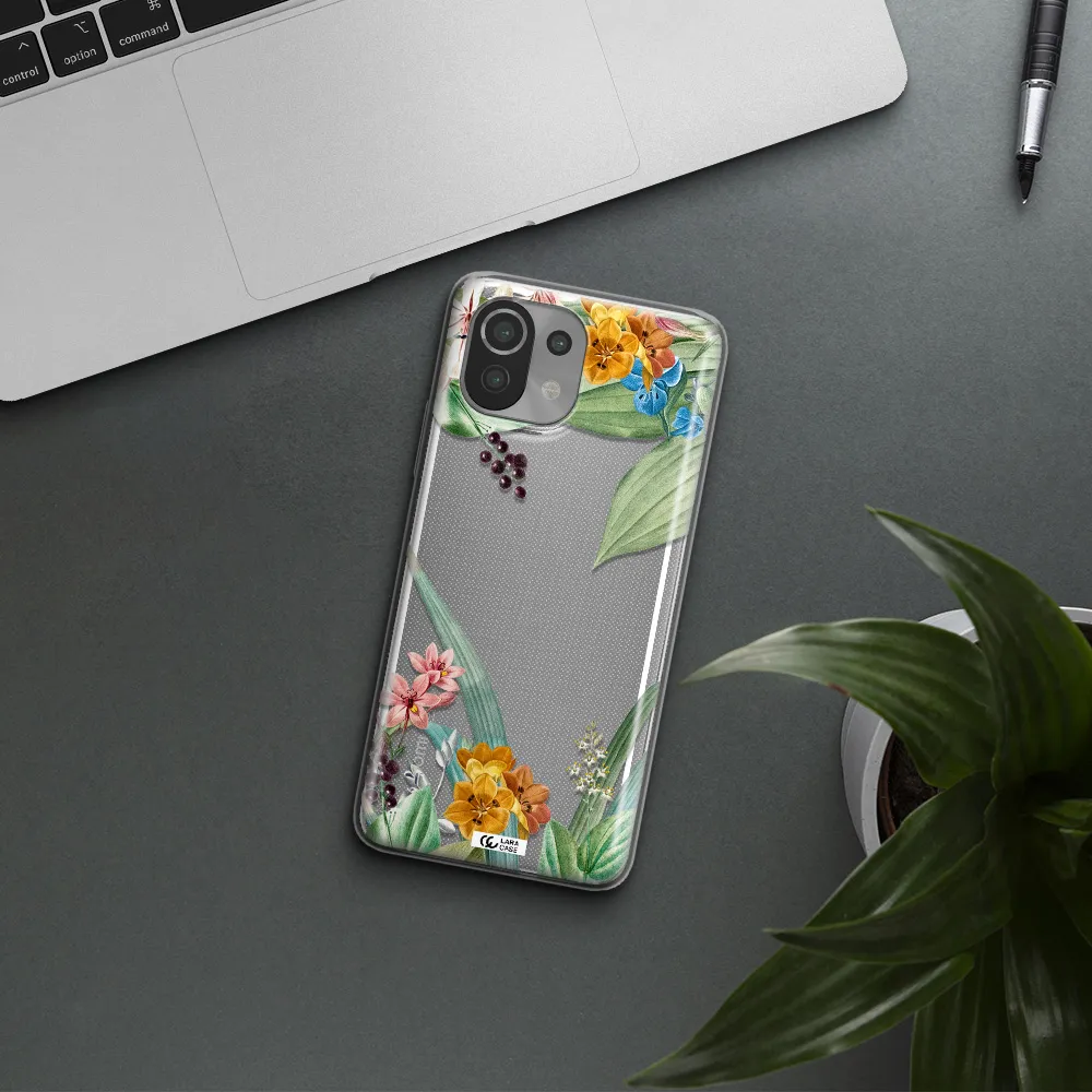 Summer Flower Vector Xiaomi Mi 11 Lite Clear TPU Case