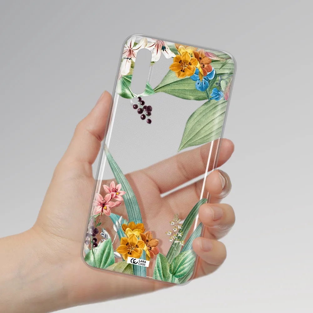 Summer Flower Vector Xiaomi Mi 9 Lite Clear Tpu Case