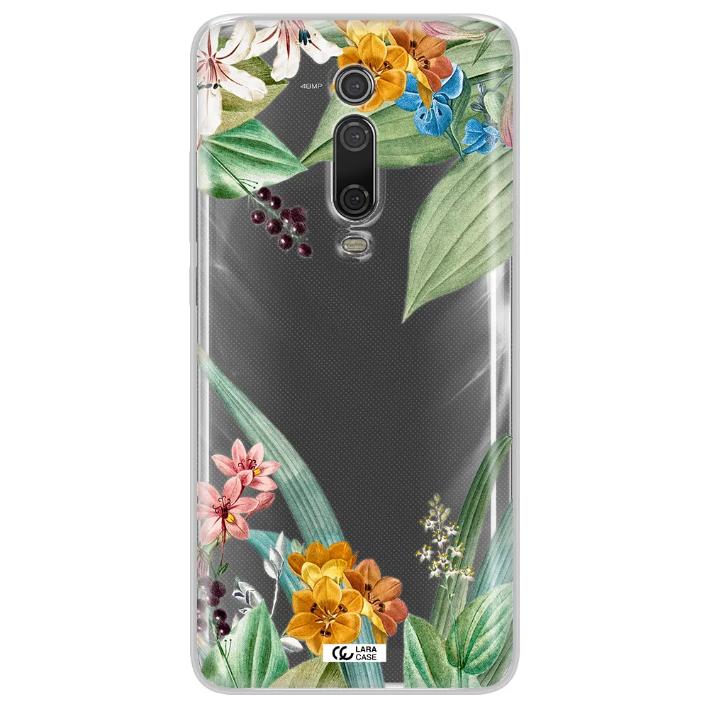Summer Flower Vector Xiaomi Mi 9T Clear TPU Case